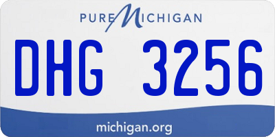 MI license plate DHG3256
