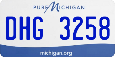 MI license plate DHG3258