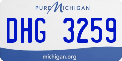 MI license plate DHG3259