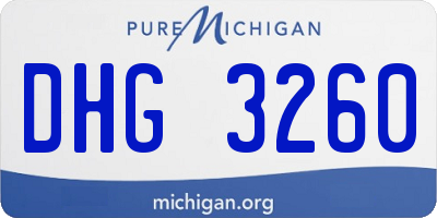 MI license plate DHG3260