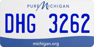 MI license plate DHG3262