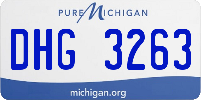 MI license plate DHG3263