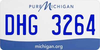 MI license plate DHG3264
