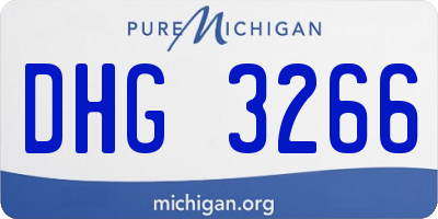 MI license plate DHG3266