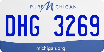 MI license plate DHG3269