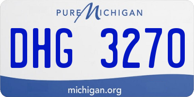 MI license plate DHG3270