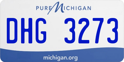 MI license plate DHG3273