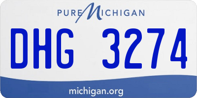 MI license plate DHG3274