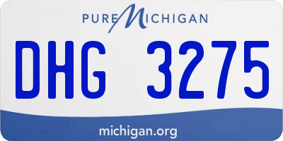MI license plate DHG3275
