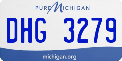 MI license plate DHG3279