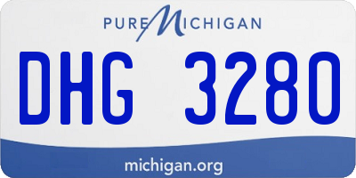 MI license plate DHG3280