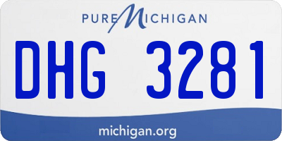 MI license plate DHG3281