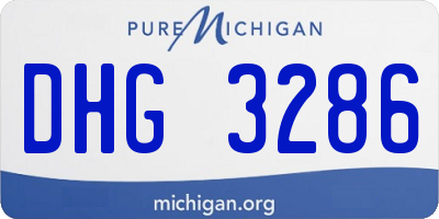 MI license plate DHG3286