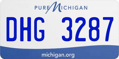 MI license plate DHG3287