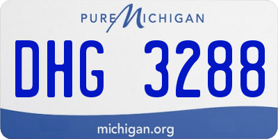 MI license plate DHG3288