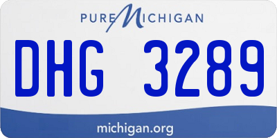 MI license plate DHG3289