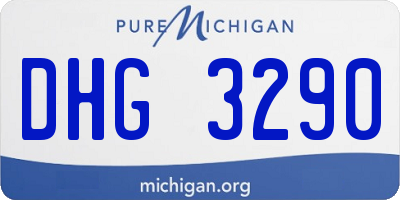 MI license plate DHG3290