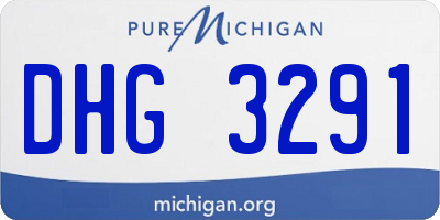 MI license plate DHG3291