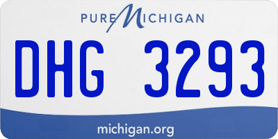 MI license plate DHG3293