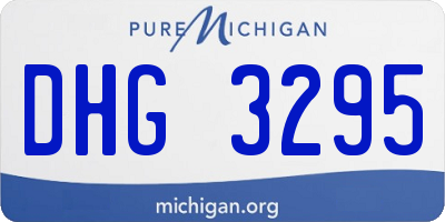 MI license plate DHG3295