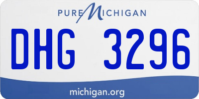 MI license plate DHG3296