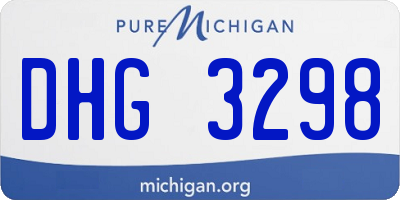 MI license plate DHG3298