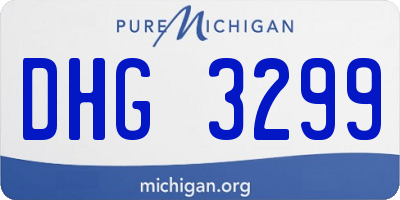 MI license plate DHG3299