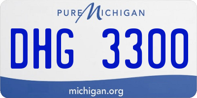 MI license plate DHG3300