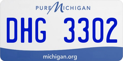 MI license plate DHG3302