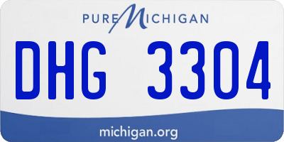 MI license plate DHG3304