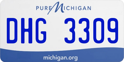 MI license plate DHG3309