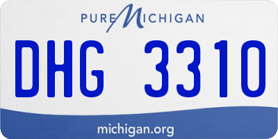 MI license plate DHG3310