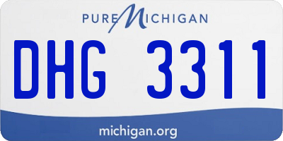 MI license plate DHG3311