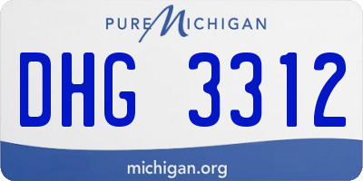 MI license plate DHG3312