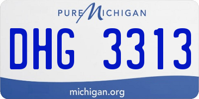 MI license plate DHG3313
