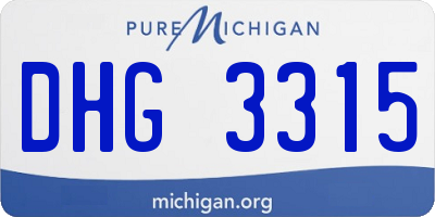 MI license plate DHG3315