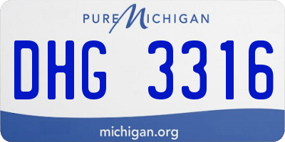 MI license plate DHG3316