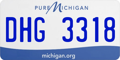MI license plate DHG3318