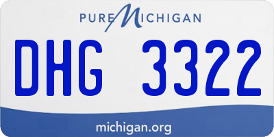 MI license plate DHG3322