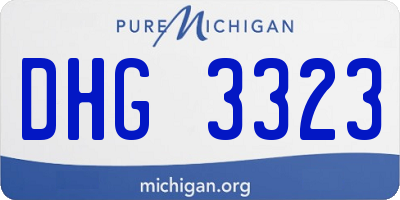 MI license plate DHG3323