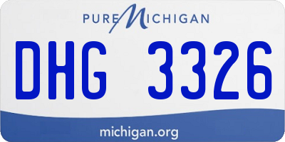 MI license plate DHG3326