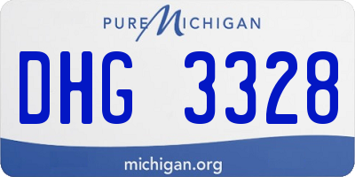 MI license plate DHG3328