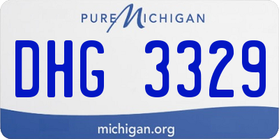 MI license plate DHG3329