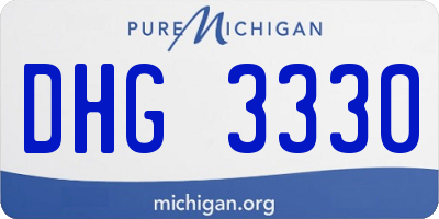 MI license plate DHG3330