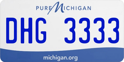 MI license plate DHG3333