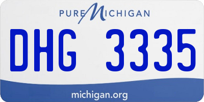 MI license plate DHG3335