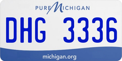 MI license plate DHG3336