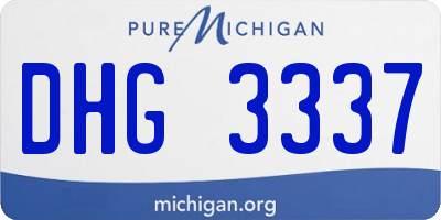 MI license plate DHG3337