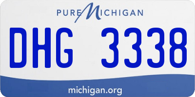 MI license plate DHG3338