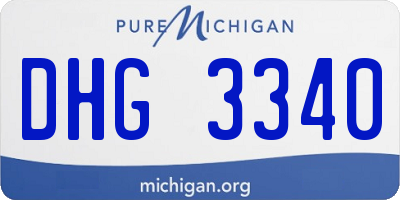 MI license plate DHG3340
